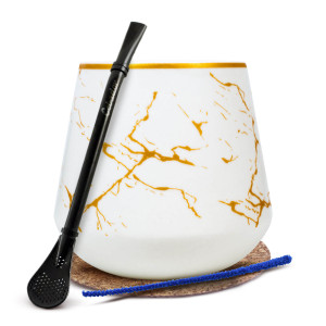Zestaw akcesoriów do yerba mate: Matero + Bombilla