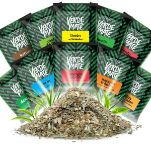 Zestaw Próbek Yerba Mate Verde Mate 10x50g (0,5kg Suszu) – Venusti | Kraftowa Zielona Brazylijska Yerba Mate Suszona Powietrzem
