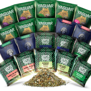 Zestaw Próbek Yerba Mate Yaguar, Guarani i Verde Mate 20x50g (1kg Suszu)