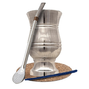 Zestaw Akcesoriów do Yerba Mate: Matero z Drewna Palo Santo "Porongo" + Bombilla + Akcesoria