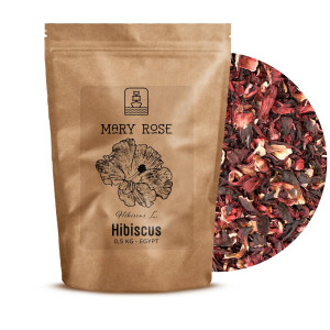 Hibiskus Konwencjonalny – Suszone Płatki Kwiatów Hibiskusa 500g (0,5kg) – Malwa Sudańska – Mary Rose