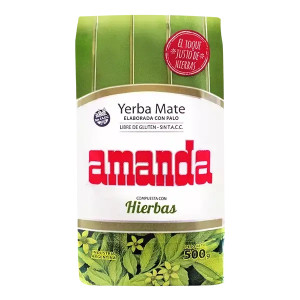 Yerba Mate Amanda Compuesta con Hierbas 500g (0,5kg Suszu) Ziołowa – La Cachuera | Argentyńska