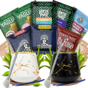 Zestaw Yerba Mate dla dwojga próbki 10x50g 2x Matero + 2x Bombilla