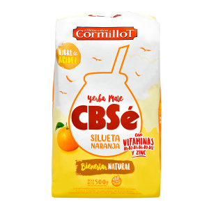 Yerba Mate CBSé Silueta Naranja 500g (0,5kg Suszu) Bezglutenowa, Pomarańczowa – Establecimiento Santa Ana, Alimentos Dr. A. Cormillot | Argentyńska