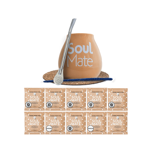 Zestaw do Yerba Mate: Matero Ceramiczne / Tykwa + Bombilla + Próbki Soul Mate 10x50g (0,5kg Suszu) + Akcesoria – Startowy