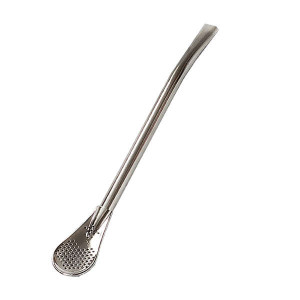 Bombilla do Yerba Mate "Gringo" Stalowa Inox 15,5cm – Cebador (Słomka z Filtrem – Łyżeczka, Rurka Filtrująca)