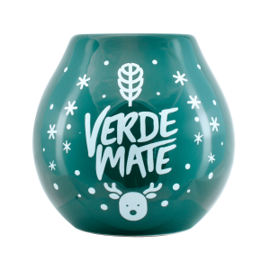 Matero Ceramiczne / Tykwa do Yerba Mate z Logo Verde Mate "Winter Time" 350ml – Cebador