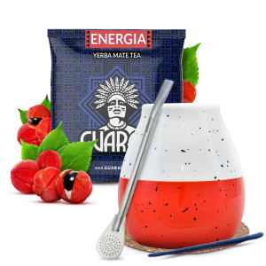Zestaw do Yerba Mate: Matero Ceramiczne / Tykwa + Bombilla + Próbka Guarani Energia con Guarana 50g + Akcesoria