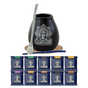 Zestaw do Yerba Mate: Matero Ceramiczne / Tykwa + Bombilla + Próbki Guarani 10x50g (0,5kg Suszu) + Akcesoria