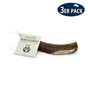 Nosli Hirschgeweih halb M 3er Pack