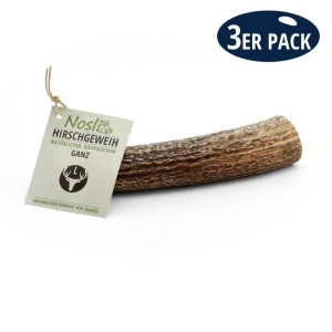 Nosli Hirschgeweih ganz L 3er Pack