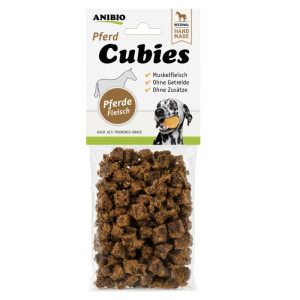 Anibio Cubies Hundesnacks Pferd - Getreidefrei 100g