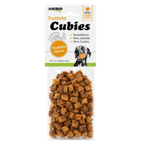 Anibio Cubies Hundesnacks Truthahn - Getreidefrei 100g