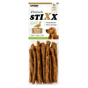 Anibio StixX Hundewurst Ente - Fleischsticks für Hunde 100g