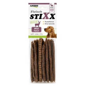 Anibio StixX Hundewurst Wild - Fleischsticks für Hunde 100g