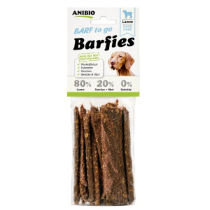 Anibio Barfies Lamm Hundeleckerli aus luftgetrocknetem Fleisch 120g