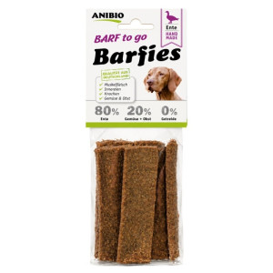 Anibio Barfies Ente Hundeleckerli aus luftgetrocknetem Fleisch 120g