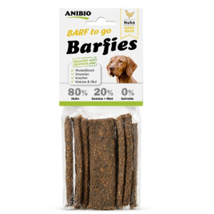 Anibio Barfies Huhn Hundeleckerli aus luftgetrocknetem Fleisch 120g