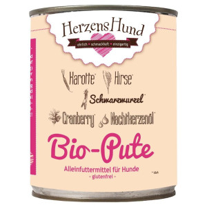 HerzensHund Bio Menüs 6 x 800g Pute