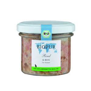 Biopur Rind und Reis 6  x 100g im Glas