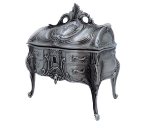 Szkatułka metalowa 9,7 x 10 x 6,7 cm