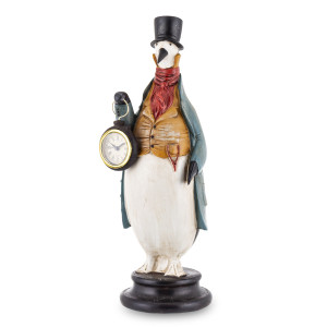 Figura Pingwin z zegarkiem