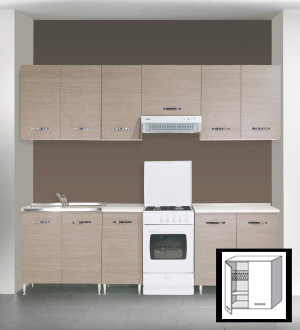 azur line Lgc80kit Pensile Mobile Scolapiatti 2 Ante 80x30x72h Cm Colore Larice - Lgc80kit