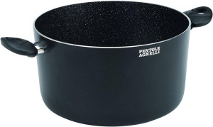 pentole agnelli Casseruolaecoalta Pentola Casseruola Antiaderente Eco Alta Diametro 20 Cm In Alluminio Colore Nero - Eco Alta