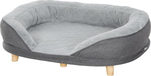 allmypets 550gys425 Cuccia Divano Per Cani Con Imbottitura Lettino Per Cani Taglia Grande E Media Fino 25kg 90x78x25cm Colore Grigio - 550gys425