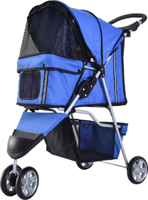 allmypets D00041bu Passeggino Per Cani Carrello Per Animali Domestici Colore Blu - D00041bu