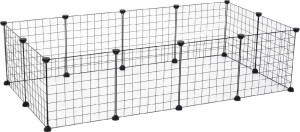 allmypets D75amp55 Recinto Modulare Per Animali Domestici Nero 12 Moduli 35x35cm - D75amp55