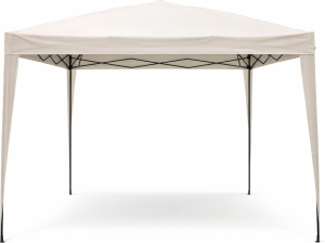 amicasa Gaz001 Gazebo Da Giardino 3x3 Mt Pieghevole In Acciaio/tessuto Colore Ecrù