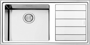 apell Lnp1001irbc Lavello Cucina 1 Vasca Incasso Con Gocciolatoio Dx Larghezza 100 Cm Materiale Acciaio Inox Finitura Spazzolata - Lnp1001irbc Serie
