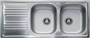 apell Tm1162ilbc Lavello Cucina 2 Vasche Da Incasso Con Gocciolatoio Sx Larghezza 116 Cm Materiale Acciaio Inox Prelucido - Tm1162ilbc