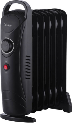 Ardes Ar4r07m2 Radiatore Termosifone Elettrico Ad Olio Stufa Portatile 7 Elementi Potenza 800 Watt Con Termostato Colore Nero - Ar4r07m2 Oilo Mini 2