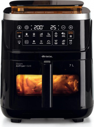 Ariete 00c463600ar0 Friggitrice Ad Aria 7 Litri Potenza 1700w Con Funzione A Vapore + Grill Colore Nero - 00c463600ar0
