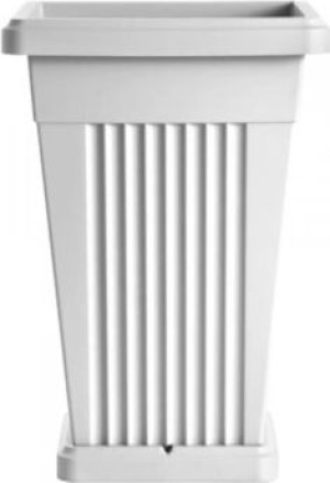 bama 6125006 Vaso Piramide 40x40x59h Cm 50 Litri Colore Bianco - 6125006