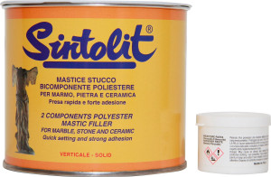 bandini Sintolit Mastice Stucco Solido Per Marmo Colore Bianco Confezione 750 Ml - Sintolit
