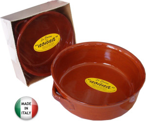 barone ceramica 041 Tegame In Terracotta Utilizzabile In Forno Cm 26 - Nonna