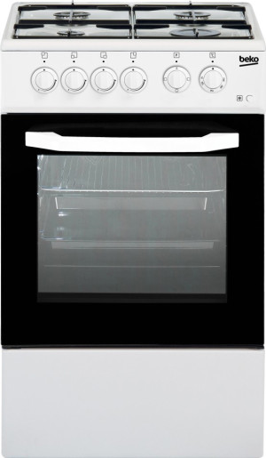Beko Css42014fw Cucina A Gas 4 Fuochi Forno Elettrico Larghezza X Profondità 50x50 Cm Con Coperchio Colore Bianco - Css42014fw
