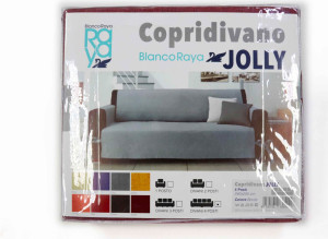 Blanco Jolly Copridivano 3 Posti Con Laccetti E Tasche Laterali In Cotone E Poliestere Colore Giallo - Jolly