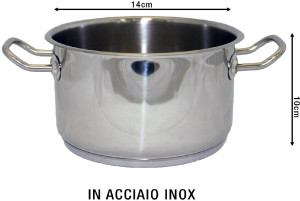 borella R1220 Pentola A Induzione Casseruola In Acciaio Inox Cm 14 - Veronica