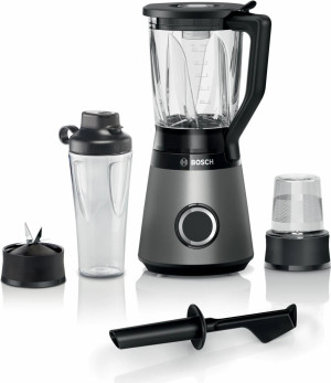 Bosch Mmb6177s Frullatore Con Bicchiere Capacità 1.5 Litri Potenza 1200 Watt 2 Velocità + Pulse Con Accessori Colore Nero E Argento - Mmb6177s
