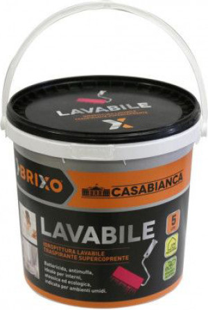 brixo Cb14lt Casablanca Idropittura Lavabile 14lt Traspirante Battericida Antimuffa