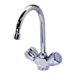 brixo Glmglo Rubinetto Per Lavello Cucina Con Due Manopole Temperatura Acqua Globo