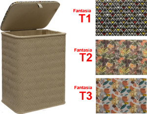 brixo T3 Ceste Portabiancheria 55 Litri Tortora - T3