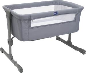 Chicco 0808704257000 Next To Me Essential - Lettino Neonato Fianco Letto Per Co-Sleeping Con Ruote Colore Stone