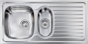 010445.S1.01.2018 Lavello Cucina 1 Vasca E Mezzo Con Gocciolatoio Dx In Acciaio Inox 100 X 50 Cm - 010445.S1.01.2018