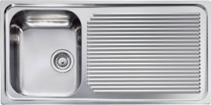 011045.S1.01.2016 Lavello Cucina 1 Vasca Con Gocciolatoio Dx In Acciaio Inox 101x 50 Cm - 011045.S1.01.2016