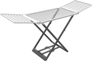 colombo St987b Stendibiancheria Da Pavimento Con Alette Dimensioni Aperto 194 Cm In Plastica Colore Bianco E Nero - Marino St987b